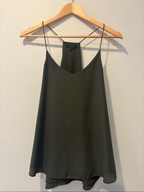 RW&CO. Dark Olive Spaghetti Strap Cami